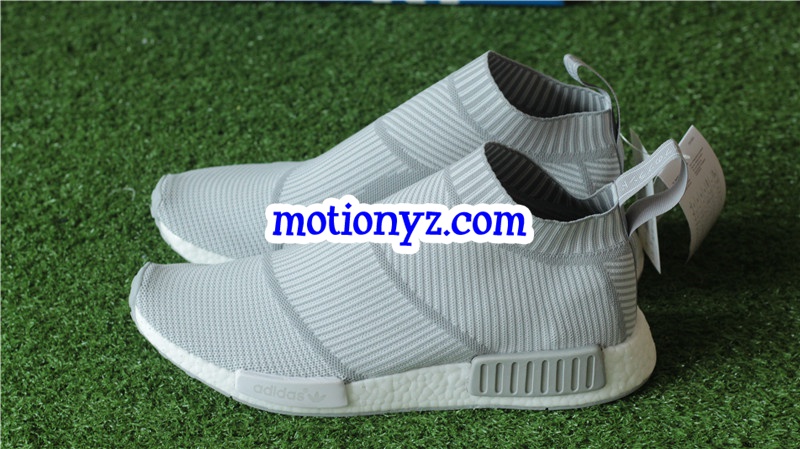 Real Boost Adidas NMD City Sock Primeknit Light Grey